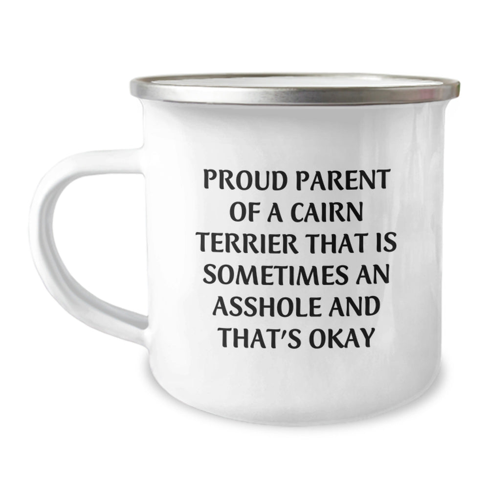 Cairn Terrier Dog Gifts for Proud Parents - Funny Camping Mug for Graduation, Gifts from Friends and Family - Image 1