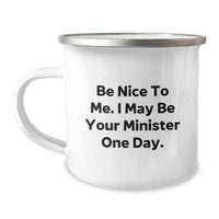 Load image into Gallery viewer, Funny Minister Camping Mug Gifts from Friends for Graduation Unique Celebration - Image 1