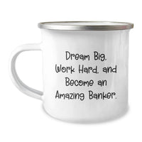 Load image into Gallery viewer, Funny Banker Gifts for Men, Unique Graduation Gifts from Friends to Become Amazing Banker, Camping Mug 12 oz - Image 1
