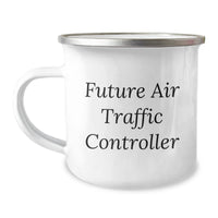 Load image into Gallery viewer, Funny Future Air Traffic Controller Gifts from Family, Inspirational Air Traffic Controller Camping Mug, Christmas Unique Gifts for Him - Image 1
