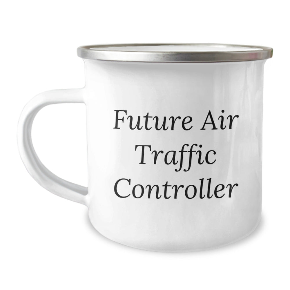 Funny Future Air Traffic Controller Gifts from Family, Inspirational Air Traffic Controller Camping Mug, Christmas Unique Gifts for Him - Image 1
