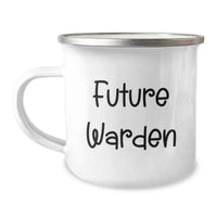 Load image into Gallery viewer, Future Warden Funny Gifts from Family to Warden Men Camping Mug - Graduation Unique Gifts for Warden - Image 1