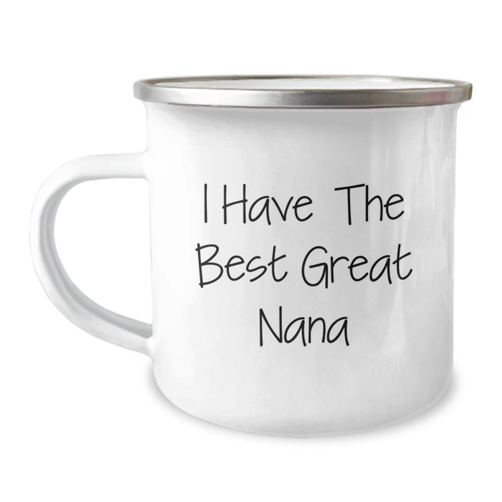 Funny Nana Gifts for Christmas, Camping Mug, 'I Have The Best Great Nana' Quote, Unique Gifts from Men to Nana - Image 1