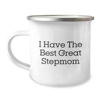 Load image into Gallery viewer, Funny Stepmom Gifts, I Have The Best Great Stepmom, 12 oz Camping Mug for Graduation, Gifts from Family to Stepmom - Image 1

