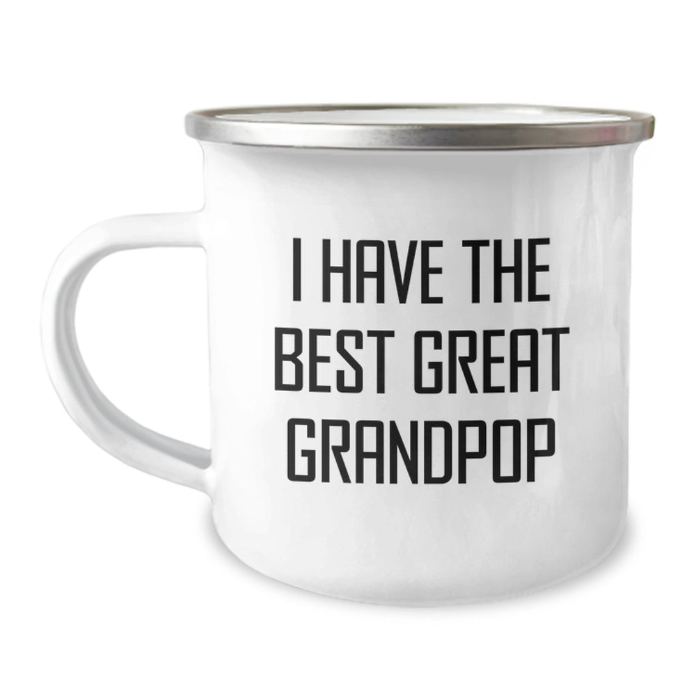 Funny Grandpop Gifts, Great Grandpop Camping Mug, Unique Christmas Unique Gifts for Men from Family - Image 1