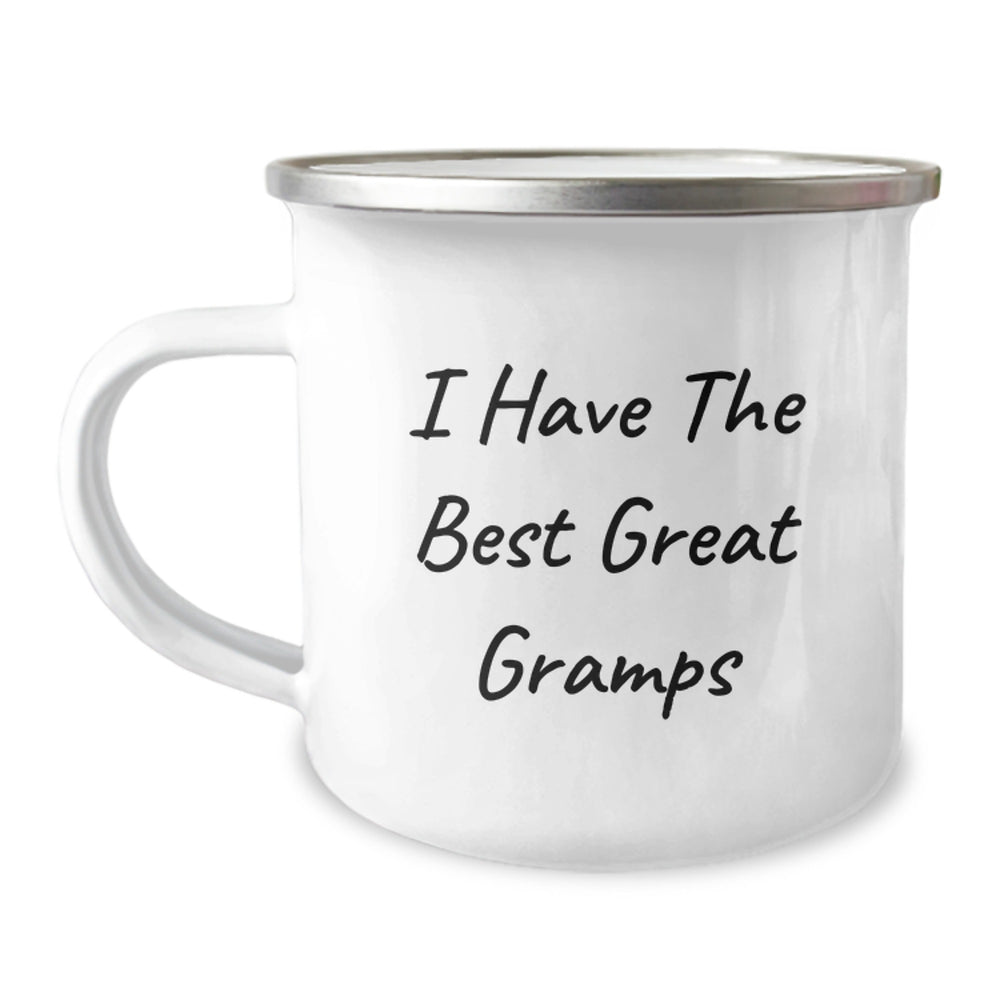 Gifts from Family, Gifts for Gramps, Funny Quote 'I Have The Best Great Gramps', Camping Mug, Birthday Unique Ideas - Image 1