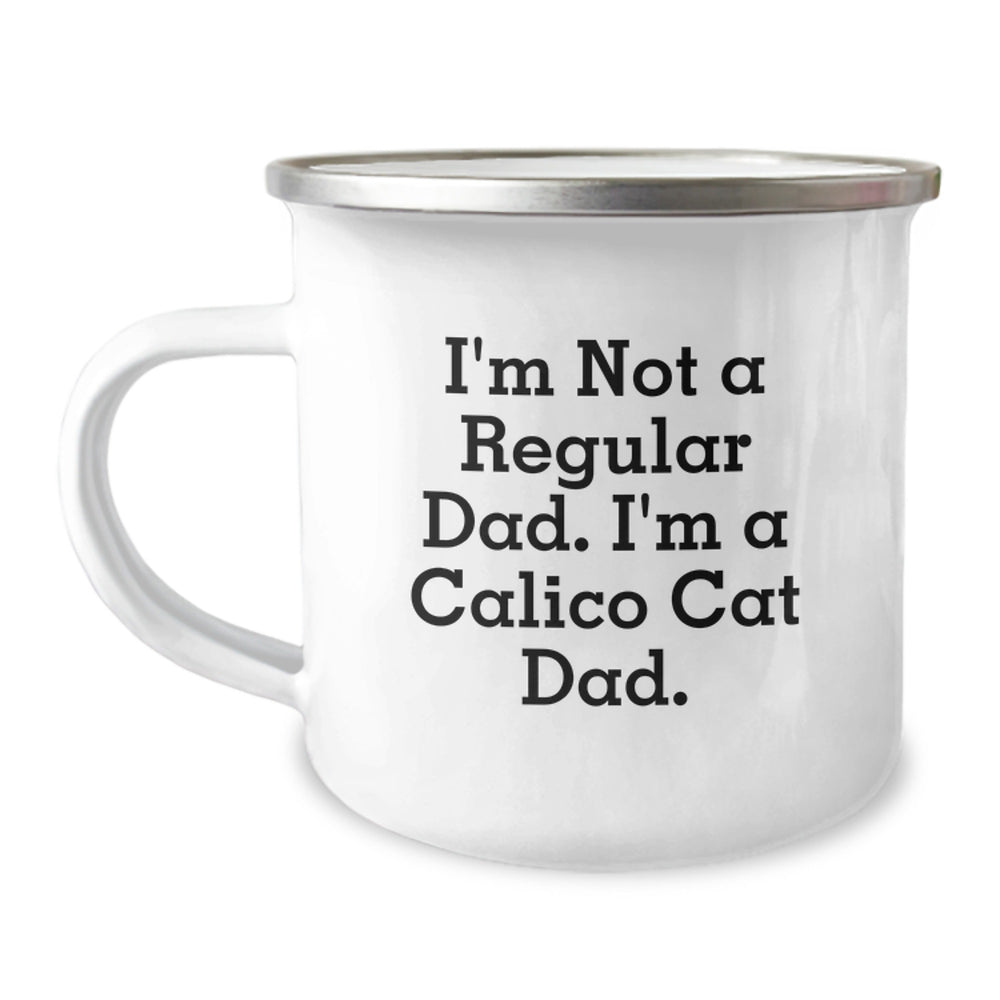 Calico Cat Dad Gifts for Men - Funny Camping Mug, Unique Christmas Memorable Presents from Dad to Calico Cat Lover Friends - Image 1