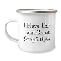 Load image into Gallery viewer, Funny Stepfather Gifts, I Have The Best Great Stepfather, Camping Mug for Graduation, Gifts from Family to Stepfather - Image 1
