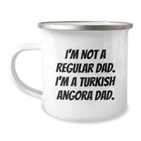 Load image into Gallery viewer, Turkish Angora Cat Lover Gifts from Dad - Men, Funny &#39;I&#39;m Not A Regular Dad. I&#39;m A Turkish Angora Dad.&#39; Camping Mug for Christmas Unique Presents - Image 1
