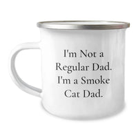 Load image into Gallery viewer, Funny Smoke Cat Dad Gifts for Men, Camping Mug, Birthday Unique Gifts from Dad to Smoke Cat Lover - Image 1
