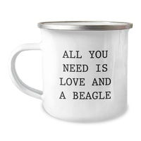 Load image into Gallery viewer, Funny Beagle Dog Camping Mug Gifts for Men Women Friends from Family - All You Need Is Love And A Beagle Christmas Unique - Image 1
