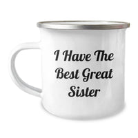 Load image into Gallery viewer, Funny Sister Camping Mug Gifts from Family, Unique Birthday Ideas for Sisters, I Have The Best Great Sister Quote - Image 1
