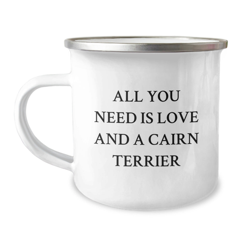 Funny Cairn Terrier Dog Camping Mug Christmas Unique Gifts from Men to Friends - Image 1