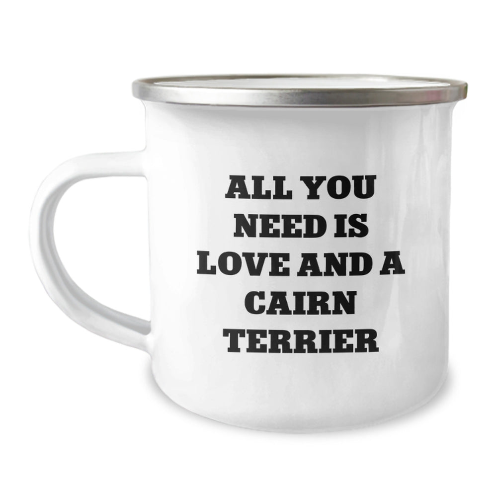 Funny Cairn Terrier Dog Camping Mug Gifts from Men to Friends for Christmas Unique - Image 1