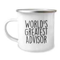Load image into Gallery viewer, Funny World&#39;s Greatest Advisor Gifts for Graduation, Camping Mug for Advisor, &#39;The World&#39;s Greatest&#39; Quote - Gifts from Family, Friends, Coworkers, or Men - Image 1
