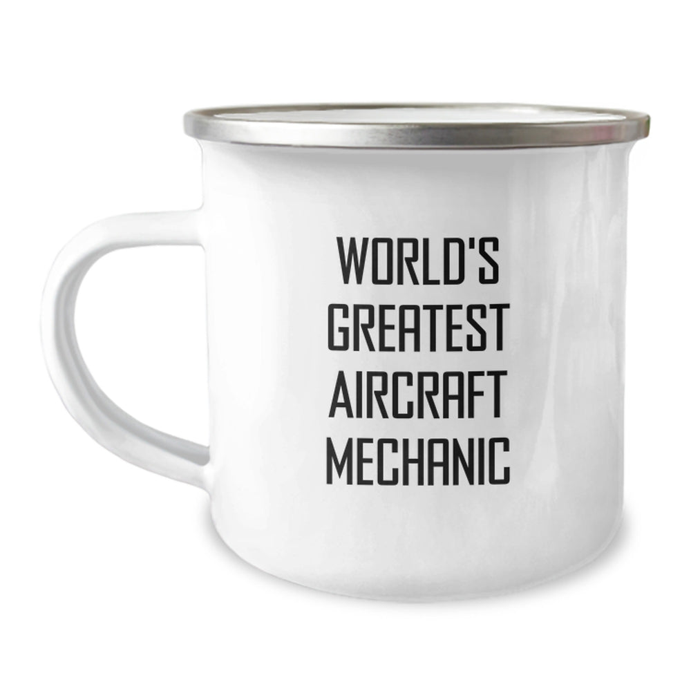 Funny World's Greatest Aircraft Mechanic Gifts for Birthday - Inspirational Camping Mug for Men, Women, Friends, Coworkers, Family - Image 1