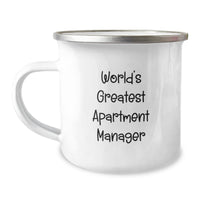 Load image into Gallery viewer, Funny Quirky Gifts for the World&#39;s Greatest Apartment Manager Christmas Camping Mug - Image 1
