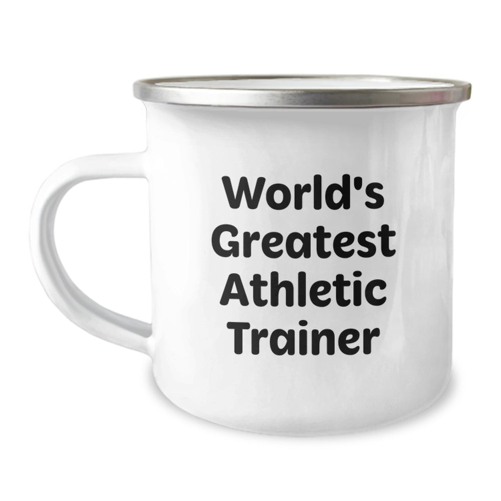 Funny World's Greatest Athletic Trainer Gifts for Men from Friends on Graduation Unique Gifts, Camping Mug - Image 1