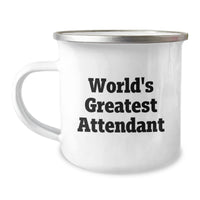 Load image into Gallery viewer, Funny Attendant Gifts from Friends, World&#39;s Greatest Attendant Camping Mug, Birthday Unique Gifts for Attendant - Image 1
