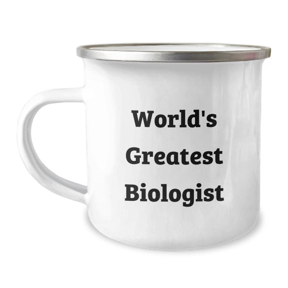 Funny World's Greatest Biologist Gifts for Biologists Men Camping Mug - Perfect Graduation Unique Gifts from Friends and Family - Image 1