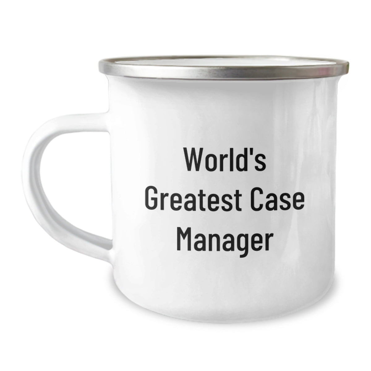 World's Greatest Case Manager Funny Camping Mug for Birthday Unique Gifts from Friends to Coworkers, Perfect for Case Manager Enthusiasts, 12 oz Capacity, Stainless Steel with Enamel Finish - Image 1