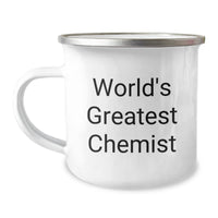 Load image into Gallery viewer, Funny World&#39;s Greatest Chemist Gifts from Family to Chemist for Graduation, 12 oz Camping Mug - Image 1
