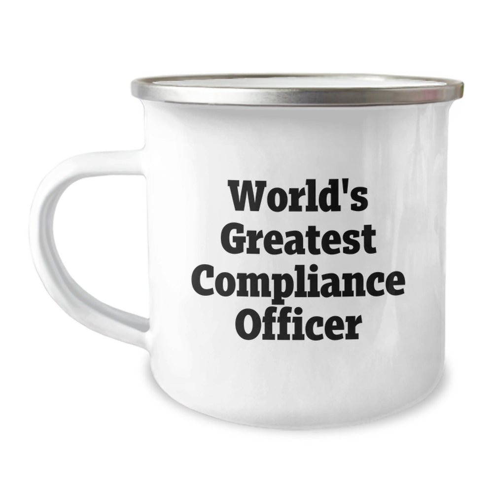 Compliance Officer Gifts from Friends, World's Greatest Compliance Officer, Camping Mug for Graduation Unique Gifts - Image 1