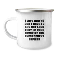 Load image into Gallery viewer, Funny Law Enforcement Officer Gifts from Family to Friends Unique Graduation Unique Gifts for Law Enforcement Officer Camping Mug - Image 1