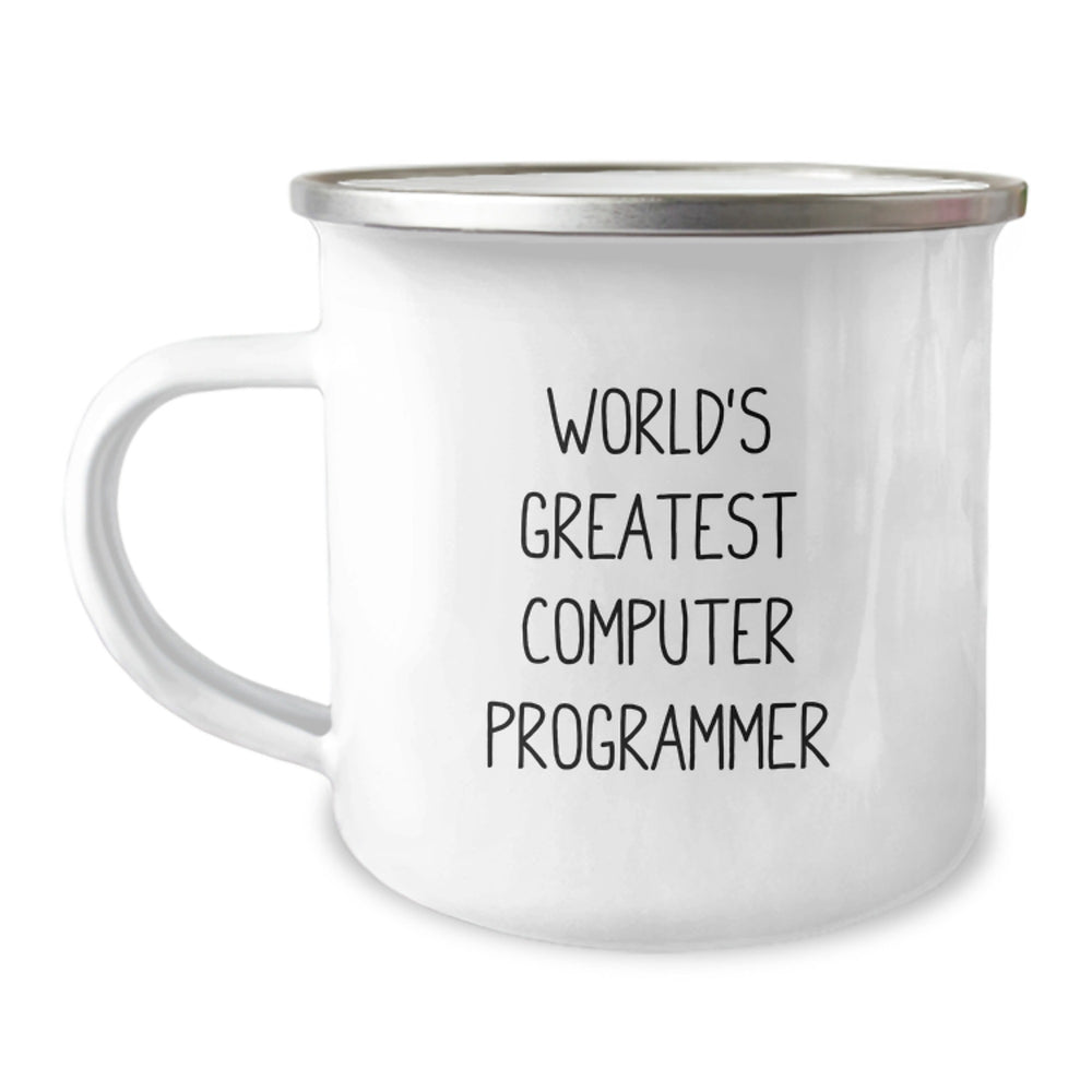 Funny World's Greatest Computer Programmer Gifts for Men Computer Programmer Camping Mug Birthday Unique Gifts from Friends - Image 1