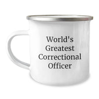 Load image into Gallery viewer, Funny Correctional Officer Gifts for Him, World&#39;s Greatest Correctional Officer Camping Mug, Unique Christmas Unique Gifts from Men, Correctional Officer Appreciation Mug - Image 1
