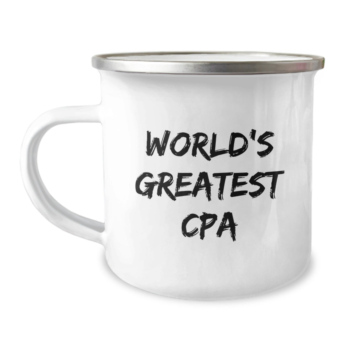 Funny Gifts from Friends for CPA - World's Greatest CPA Camping Mug, 12 oz, Stainless Steel with Enamel Finish, Perfect for Graduation - Image 1