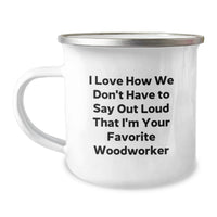 Load image into Gallery viewer, Personalized Funny Woodworker Gifts from Friends for Happy Birthday Unique Camping Mug - Image 1