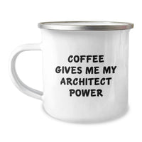 Load image into Gallery viewer, Funny Architect Gifts for Him - Camping Mug - Coffee Gives Me Power - Unique Birthday Unique Gifts from Friends for Men - Image 1