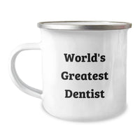 Load image into Gallery viewer, Dentist Gifts from Friends for Birthday - World&#39;s Greatest Dentist Camping Mug, Funny Quote - Image 1
