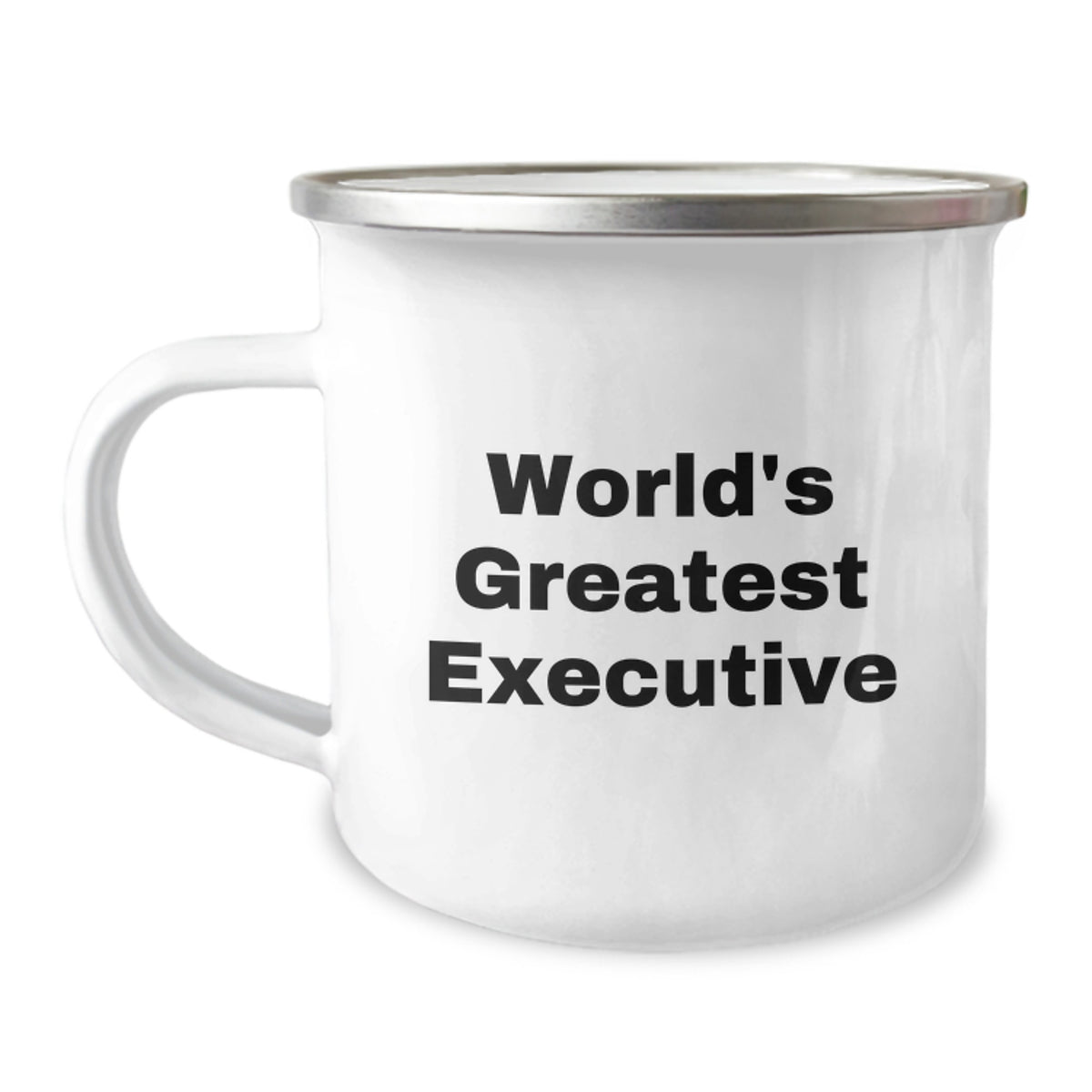 World's Greatest Executive Gifts from Friends - Funny Quote Executive Camping Mug for Birthday, Stainless Steel with Enamel Finish, 12 oz Capacity, Hand Wash Recommended - Image 1