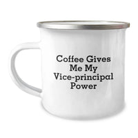 Load image into Gallery viewer, Funny Vice-principal Gifts for Men - Camping Mug, Coffee Gives Me My Vice-principal Power - Christmas Unique Gifts from Men to Vice-principal - Image 1