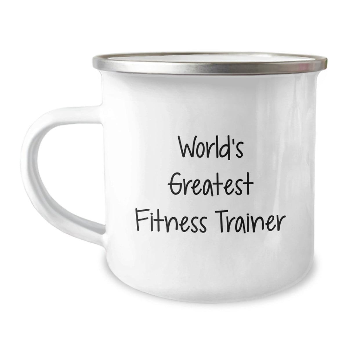 World's Greatest Fitness Trainer Funny Birthday Unique Gifts from Friends for Fitness Trainer Men Camping Mug - 'You're a Fitness Trainer in Disguise' - 12 oz Stainless Steel with Enamel Finish - Image 1