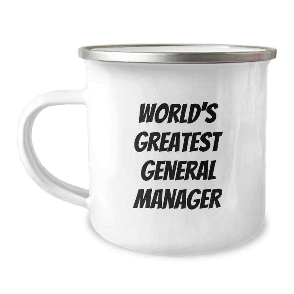 Funny World's Greatest General Manager Gifts for General Manager Birthday Unique Gifts from Family to General Manager, Camping Mug for Men - Image 1