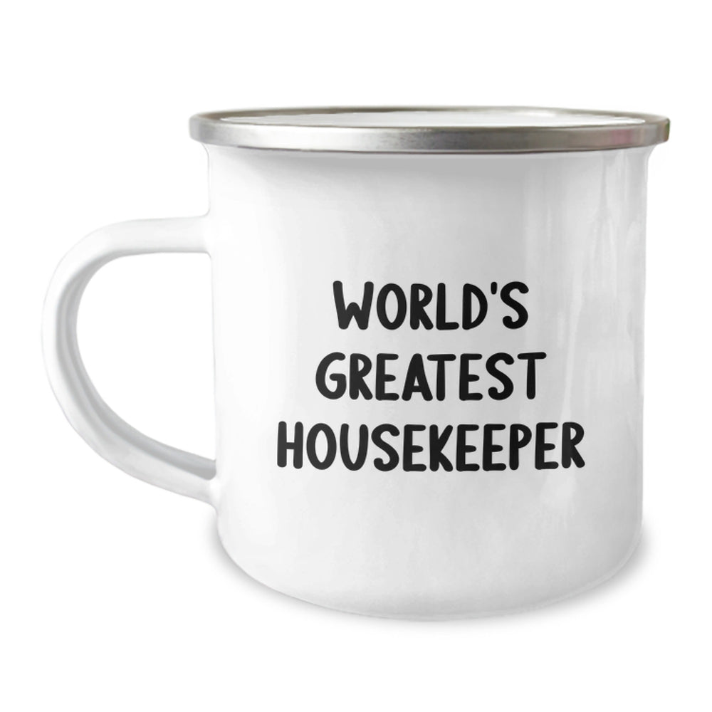 Funny Housekeeper Gifts, World's Greatest Housekeeper Quote, Christmas Unique Mugs for Housekeeper Friends and Family - Image 1