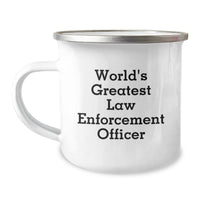 Load image into Gallery viewer, Funny World&#39;s Greatest Law Enforcement Officer Gifts for Him Birthday Unique Camping Mugs from Friends and Family - Image 1
