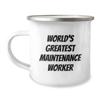 Load image into Gallery viewer, Funny Gifts from Family and Friends for World&#39;s Greatest Maintenance Worker - Christmas Unique Gifts - Camping Mug for Maintenance Worker - Image 1
