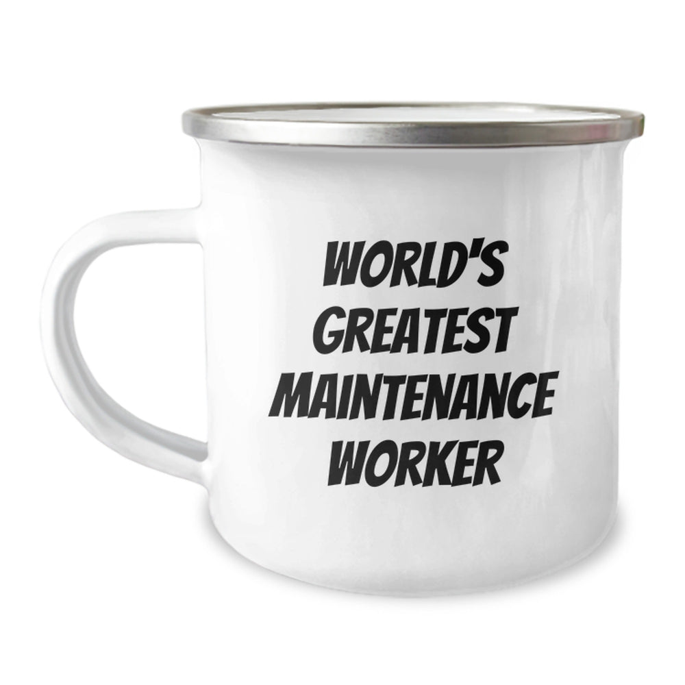 Funny Gifts from Family and Friends for World's Greatest Maintenance Worker - Christmas Unique Gifts - Camping Mug for Maintenance Worker - Image 1