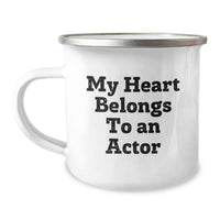 Load image into Gallery viewer, Funny Actor Gifts from Friends - My Heart Belongs To An Actor, Inspirational Actor Motivational Mug, Great Graduation Unique Gifts for Actor Men - Image 1