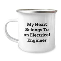 Load image into Gallery viewer, Funny Gifts for Electrical Engineers - My Heart Belongs To An Electrical Engineer Christmas Mugs for Men Women Friends Family - Unique Camping Mug for Electrical Engineer Lover - Image 1