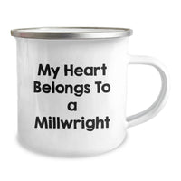 Load image into Gallery viewer, Funny Millwright Gifts for Him Millwright Lover Birthday Unique Mug My Heart Belongs To A Millwright - Image 2