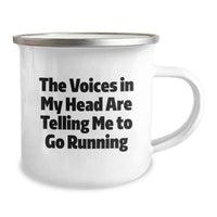 Load image into Gallery viewer, Funny Running Quotes Gifts from Friends to Running Enthusiasts Birthday Unique Mugs with The Voices In My Head Are Telling Me To Go Running - Image 2