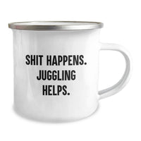 Load image into Gallery viewer, Funny Juggling Gifts for Men Women Friends Family - Juggling Helps Camping Mug for Christmas Unique Presents - Image 2