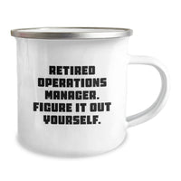 Load image into Gallery viewer, Operations Manager Gifts from Friends, Inspirational Quote Camping Mug for Operations Manager Graduation, 12 oz Stainless Steel with Enamel Finish - Image 2
