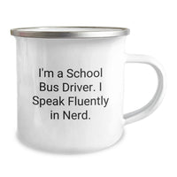 Load image into Gallery viewer, Funny Gifts for School Bus Drivers, I Speak Fluently In genius. Mugs, Christmas Unique Presents from Friends to Family - Image 2