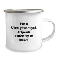 Load image into Gallery viewer, Vice-Principal Gifts from Men for Vice-Principal - Funny Camping Mug - I&#39;m A Vice-principal. I Speak Fluently In genius. - Graduation Unique Gifts - Image 2
